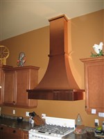 Wall mounted copper range hood