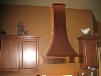 Wall mounted copper range hood