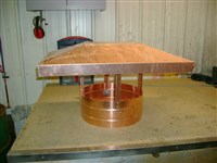 Copper chimney rain cap