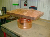 Copper chimney rain cap